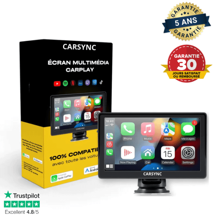 Ecran multimedia HD CarSync V2 (Voiture) - CARSYNC